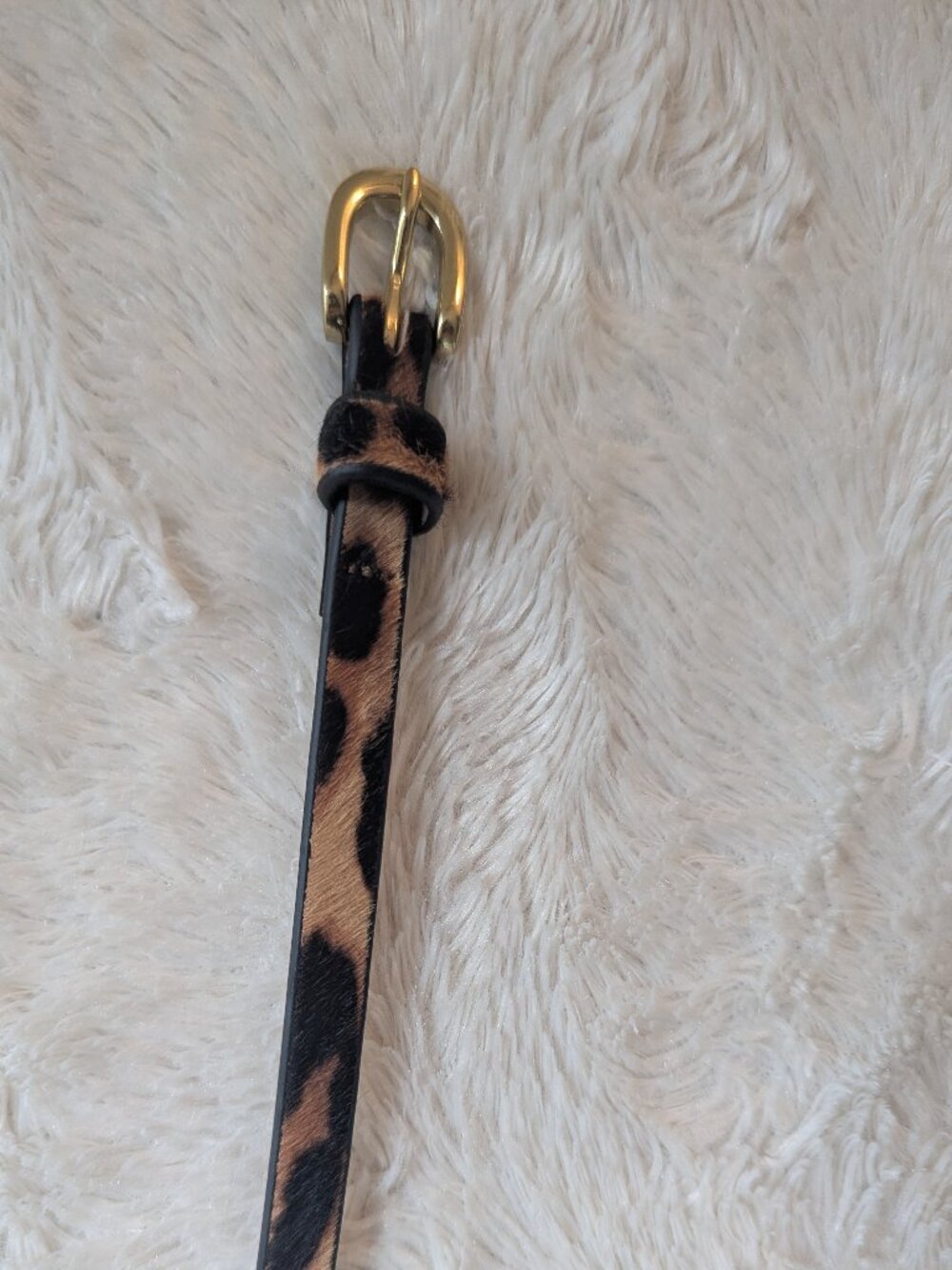 J. Crew leopard print skinny belt